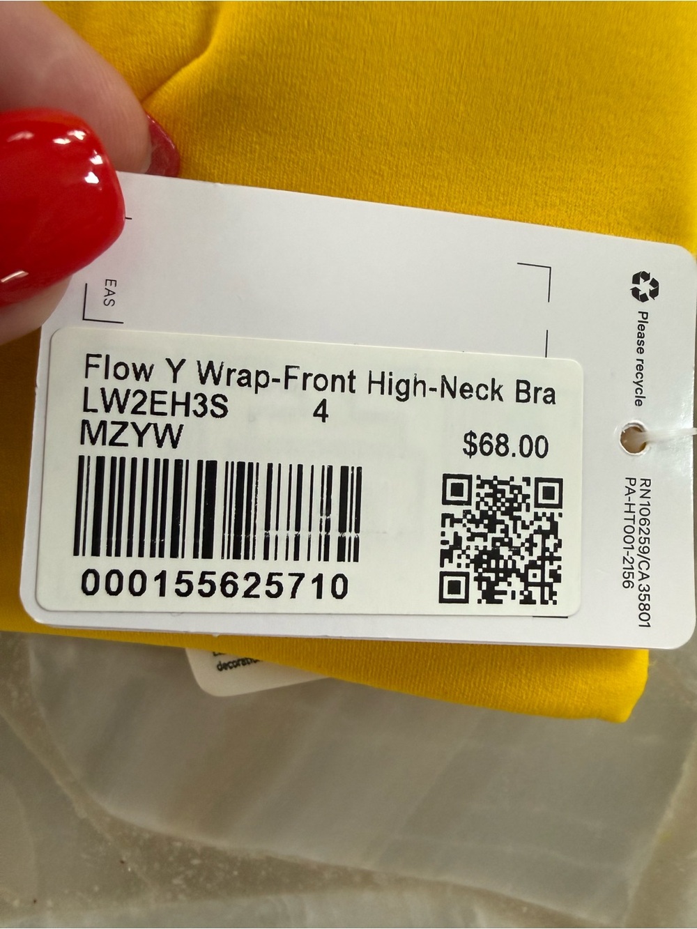 Lululemon Athletica NWT Flow Y Wrap Front High Neck Bra - Picture 3 of 5